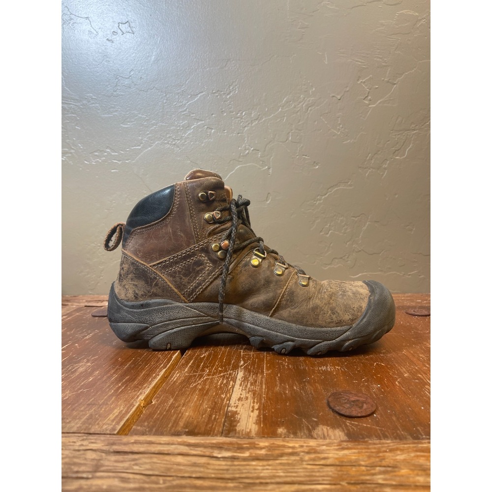 Keen Pyrenees Mid Hiking Boots Mens 8 Brown Waterproof Leather Trail Outdoor